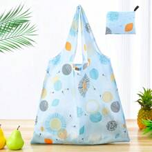 1 pezzo Borsa della spesa pieghevole, portatile, alla moda, impermeabile, di grande capacità, adatta per la spesa al supermercato, i viaggi, la conservazione di verdure/frutta/mobili/giocattoli