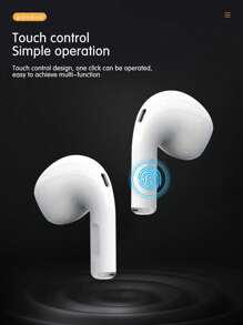 Auriculares inalámbricos Bluetooth semi-in-ear, audífonos estéreo a prueba de ruido con batería de larga duración y baja latencia, auriculares para juegos