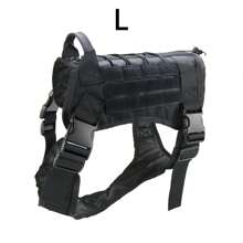 Tactical Dog Harness For Large Dogs, Tension Free Adjustable Pet Harness, Reflective Work Training Harness, Molle Vest With Handle, Easy Controllable Blast-Proof, Hook And Loop Panel, Pet Vest Style Dog Harness
