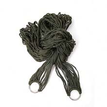 Heavy Duty Nylon Outdoor Hammock - Versatile Green Mesh Swing, Suitable For Garden, Beach And Relaxation, Ergonomic Design, Dual-Purpose As Picnic Mat Or Chair, Outdoor Hammock