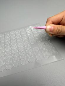 80-800pcs Double Sided Adhesive Tape - Removable Wall Mounting Sticky Gel Tape - Washable Traceless Transparent Tape For DIY Craft, Home Office Carpet Rug Couch Cushion Gripping - Clear - View 9