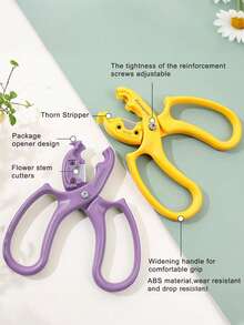 1pc Multi-Functional Rose Thorn Remover Pruning Scissors, Rose Stem Stripper, Leaf Thorn Peeler, Portable Flower Shop Gardening Tool