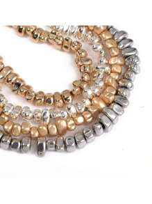 Perles d'hématite naturelles, plaquées or, perles de forme asymétrique de haute qualité, idéales pour la création de bijoux de mode tels que des bracelets et des colliers - cadeau idéal pour la Saint-Valentin