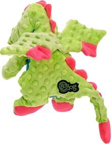 Bubble Plush Skinny Dragons Squeaky Plush Dog Toy, Chew Guard Technology - Green, Large - 綠色 - 查看 5