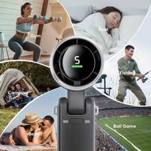 1PC Mini Portable Fan Neck Mounted Fan Foldable Ru Handheld Turbo Fan, USB Rechargeable 3600 MAh Battery, 5 Speed,Mute, Adjustment, Compact, Lightweight And Energy Saving, Suitable For Outdoor Activities, Travel And Office