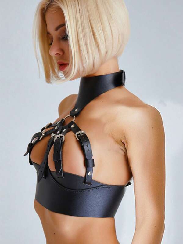 Women's Fashion PU Leather Waist Belt, Gothic Style Corset Waist Belt, Valentine's Day Gift, Carnival Costume Belt, Sexy Women's Accessory, Rave