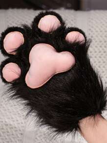 Kawaii Cat Paw Gloves - Thermal Anime Cosplay Gloves For Halloween And Christmas | Furry-Lined Animal Paw Accessories | Cute Gift For Conventions, Parties (Fox/Animal Style)