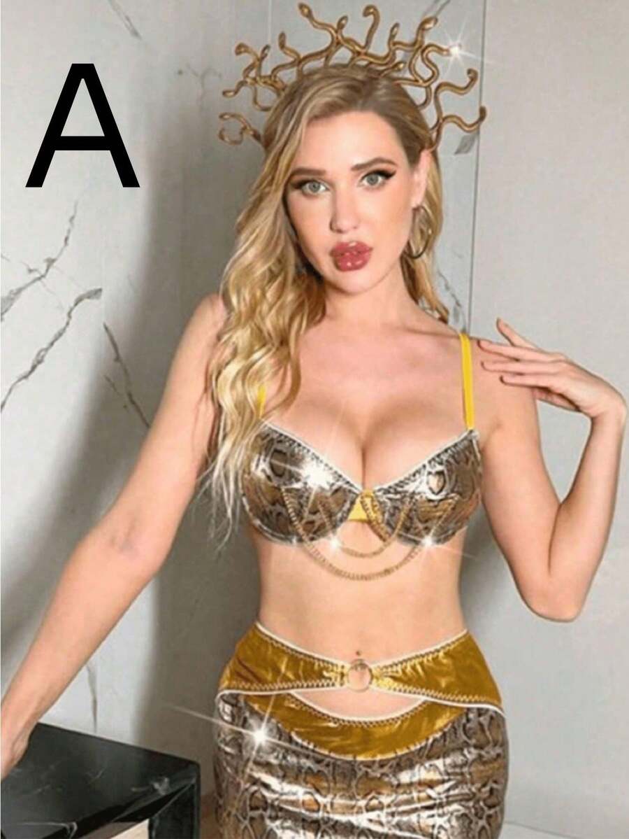 1 Băng đô Halo cho nữ phong cách Âu Mỹ Phụ kiện hóa trang Halloween Nữ thần Vương miện thời trang Băng đô cài tóc cho lễ hội Sự kiện Trang trí Tóc giả cô dâu (Kích thước, màu sắc và kiểu dáng đồng phục sẽ được gửi ngẫu nhiên) - 72311vàng - Xem 1