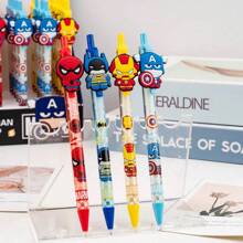 Sanrio 4pcs/Spider Hero Gel Pen, Mobile Pencil Writing Tool, Suitable For Various Occasions, Stationery, Student Writing Tool, Office School Supplies, Back To School