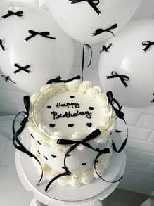 Black Bow Cake Decorations Simple Decorative Bow Home Decoration Accessories, Suitable For Home Decoration, Wedding, Party, Mother's Day Decoration, Graduation Season Decoration, Candlelight Dinner, Holiday Gift Decoration, Cake Dessert Baking Decoration