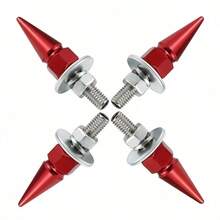 M6汽车牌照螺丝，汽车牌照支架五金，螺纹尖头螺丝，汽车改装紧固件，挡泥板垫圈，保险杠发动机螺栓，牌照铝合金螺栓，适用于汽车、卡车、摩托车、自行车上的M6螺丝孔 - 彩色 - 查看 9