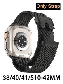 1 Pieza Correa deportiva magnética unisex estilo Milanese Loop compatible con Apple Watch de 38mm, 40mm, 41mm, 42mm, 44mm, 45mm, 49mm, S10 de 42mm y 46mm. Brazalete de moda casual para hombres, ajustable, de acero inoxidable, resistente al agua y transpirable, para uso diario, fiestas, verano. Accesorio de reloj inteligente, regalo para el Día del Padre, vacaciones para hombres y mujeres.