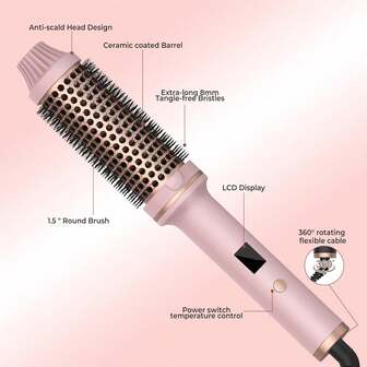 UKLISS 3 In 1 Ceramic Hair Styler – Curl, Straighten & Dry With Portable Design