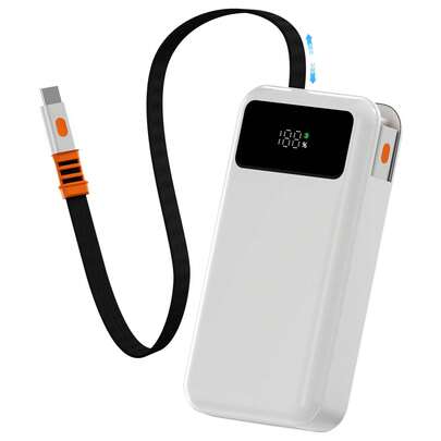 LUCKYDUO 10000mah Power Bank,Portable Charger With Slim Battery Pack, Compact Magnetic Power Bank Compatible With IP Suitable For Summer Holiday Outdoor Travel/Camping And Emergency Backup Mobile Power Supply Gifts For Family, Friends, Birthday Power Display