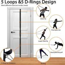 1pc Door Resistance Bands, No Drill No Installation Home Gym Fitness Assisted Device, Portable Exercise Equipment