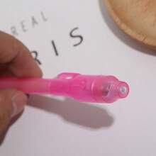 1/5/10/20支随机颜色发光隐形记号笔，带灯光，可传递秘密信息，适用于圣诞礼盒填充物和生日礼物 - 彩色 - 查看 8