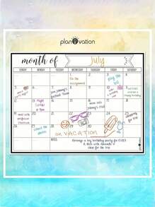Magnetic Dry Erase Calendar For Refrigerator - Includes 2 Free Markers And 1 Magnetic Whiteboard Eraser, Perfect For Kitchen Organization And Office Use, Refrigerator Accessories,School Supplies,Back To School