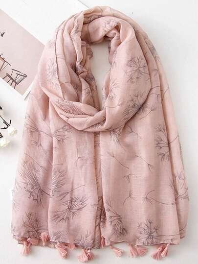 1 件简约海滩配饰印花围巾，适合女士，春夏风格，防晒披肩，沙滩巾，发带，百搭长围巾头巾、发带、头带非常适合装扮您的冬季秋季