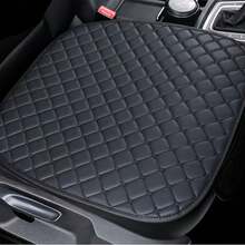 3 件菱形图案汽车座椅套，前 2 个 + 后 1 个，通用型真皮座椅垫 - 均碼 - 查看 4