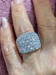 1 PC Luxury Cubic Zirconia Ring For Women For Wedding Engagement Party Jewelry Valentine's Day Gift