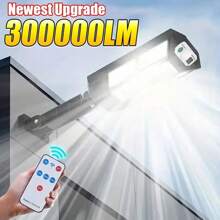 1 pezzo Nuova illuminazione stradale solare da esterno, lampada da parete con sensore di movimento e telecomando, luce da giardino impermeabile