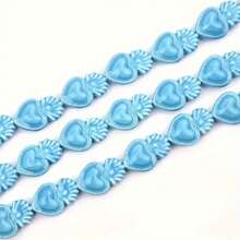 10 pièces Perles de cœur en céramique émaillée pour la fabrication de bijoux et de colliers, trou vertical, couleurs assorties, fournitures d'artisanat en gros