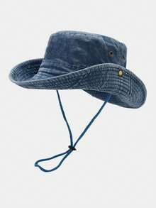 1 件男士水洗渔夫帽，户外钓鱼徒步防晒牛仔帽 - 一件裝男士漁夫帽 - 查看 3