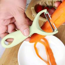 Stainless Steel Vegetable Peeler, Y Shape Sharp Blade For Julienne & Peel, Ergonomic Non-Slip Handle For Potato Carrot, Easy Grip Kitchen Tool (Light Green) - 淺綠色 - 查看 2
