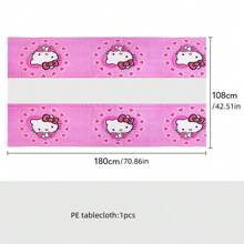 Sanrio مجموعة أعلام ثلاثية الأبعاد لديكورات حفلة هالو كيتي ، تشمل: أعلام ثلاثية ، قبعات ورقية ، سفرة ، بطاقات دعوة ، أكياس بلاستيكية ، أقنعة