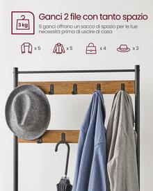 Coat Racks - Marrone Noce and Nero - View 3