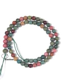 1 hebra de cuentas sueltas espaciadoras redondas de calcedonia de Candy Alxa, piedra natural, para hacer joyas DIY, pulseras, dijes y accesorios, tamaños de 6 mm, 8 mm y 10 mm, 15 pulgadas