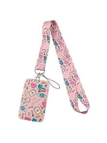 1pc Pink Doctor/Nurse Pill Lanyard ID Card Holder, Hard Case Keychain For Bus Card, ID Card, Work Badge, Student Card, Event Badge,School Supplies,Back To School - Pink - View 5