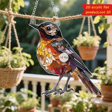 1 件，2D 平面亚克力太阳捕手标志，场景装饰，墙壁装饰，非常适合厨房、农舍装饰、花园、乡村住宅，是送给动物爱好者、鸟类爱好者、创意朋友家人的完美礼物。 - 彩色 - 查看 8