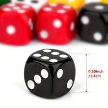 SWAJUJA 60 Pieces Colored Dice, 6 Sided Dice For Board Games, 14mm Bulk Dice For Math Learning, Dice For Classroom - Multicolor - View 4