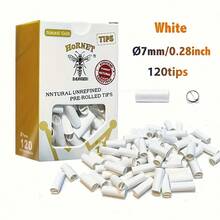 One Box Of 120 Pieces, Pre-Rolled Filter Tips, Filter Tips, Ø7 Mm Thick And Thin Cigarette Paper Nozzle, Smoking