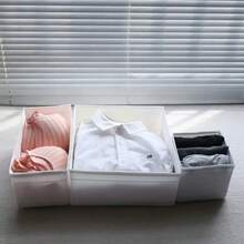 Odorless Oxford Cloth Underwear Storage Box - Foldable Drawer Storage Box, Suitable For Clothing Storage, Washable Underwear - White - View 8