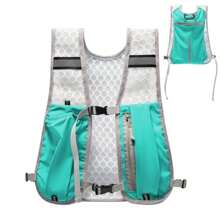 Colete de armazenamento para garrafa de água, colete leve para corrida, hidratação refletiva, mochila de peito com suporte para telefone, colete de ciclismo