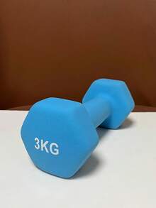 1pc Coated Matte Hexagon Dumbbell, Ladies Home Fitness Equipment - Multicolor - View 12