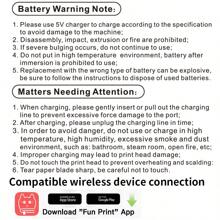 Impresora De Etiquetas Y Fotos Portátil Mini (nota: El Papel Autoadhesivo No Es Obligatorio, Se Puede Comprar Por Separado). Impresora Térmica Portátil Para Aplicaciones Android O Ios. Impresora Sin Tinta, Adecuada Para Imprimir Diarios, Fotografías, Notas De Trabajo Y Listas De Trabajo