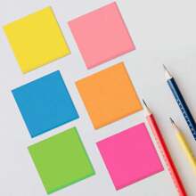 800 leuchtende Haftnotizen 76x76mm (3"x3"), 8 Blöcke à 100 Blatt - Bunte Memozettel in Gelb, Pink, Orange, Grün, Lila, Blau, Hellblau, Pfirsich - Notizen, Erinnerungen, Checklisten