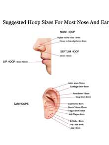 1/4pcs Multipurpose Nose, Ear, Belly Button Rings, Stainless Steel Jewelry With High Color Fastness & Low Allergenicity, Unisex Design Suitable For Women - Multicolor - View 8