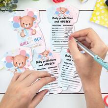 10PCS 20PCS 30PCS Gender-Revealing Voting Cards For Boys Or Girls. Gender-Revealing Game Cards Are Baby Shower Party Supplies, In Blue And Pink - Multicolor - View 11