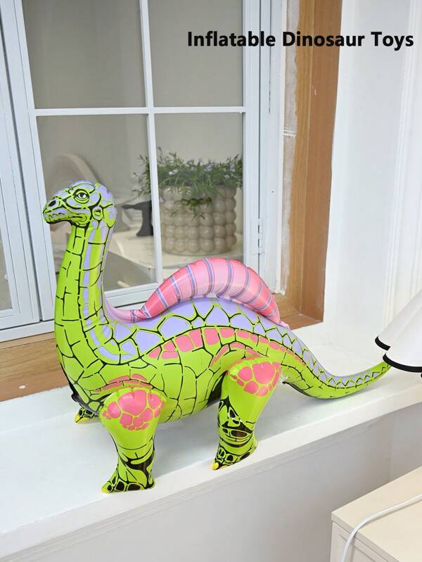 1pc Green Dinosaur Decoration For Birthday Party, Cute Green Dinosaur Animal, Suitable For Birthday, Party Supplies, Party Gifts, Back To School, Valentine's Day