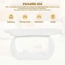 MERAX 39.3"*23.6" Modern Cloud Coffee Table With 1.5" Thick Tabletop, Cream Style Irregular End Table With Curved Legs, Unique Design Accent Table With Round Edge For Living Room, Apartment, White