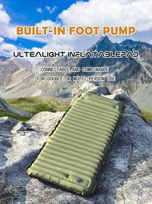 Hiking Camping Inflatable Sleeping Pad-3.9''Thick, With Built-In Pillow & Foot Pump - Portable Air Mattress For Single/Double Use