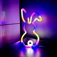 1 件霓虹牛头标志装饰灯，LED 霓虹灯电池或 USB 供电，家居装饰、派对装饰、庭院装饰、酒吧、露营、生日、求婚、周年纪念、游戏室、情人节、母亲节、圣诞节和其他节日装饰和礼物 - 白色 - 查看 18