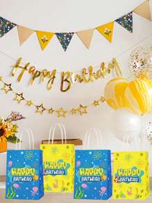 SPONGEBOB Neue SpongeBob Schwammkopf Geschenktüten, süße Geburtstagsparty Dekorationsprodukte mit SpongeBob-Themen, animierte Süßigkeitentüten, handliche Taschen, funktionale Taschen, Geschenk-Handtaschen