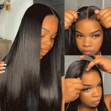 200% Density 40 Inch Glueless Wigs Human Hair Pre Plucked Pre Cut 5x5 HD Lace Closure Wigs Human Hair Glueless Wear And Go 13x4 Straight Lace Front Wigs Human Hair With Baby Hair Natural Black