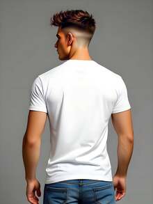 Hero Byte Comic Book Style T-Shirt - Superhero Graphic Tee - White - View 3