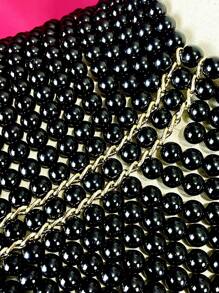 Catena corporal e collana per spalla in finta perla, realizzata a mano, adatta per le donne - gioielli multi-strato versatili per uso quotidiano, feste, discoteca e vacanze - scialle di lusso